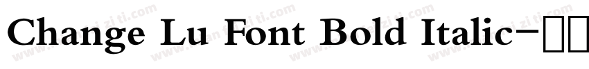Change Lu Font Bold Italic字体转换
